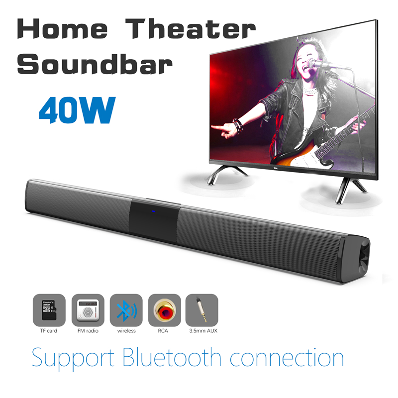 Audio Music Center - 40W Wireless Bluetooth 5.0 Soundbar Speaker
