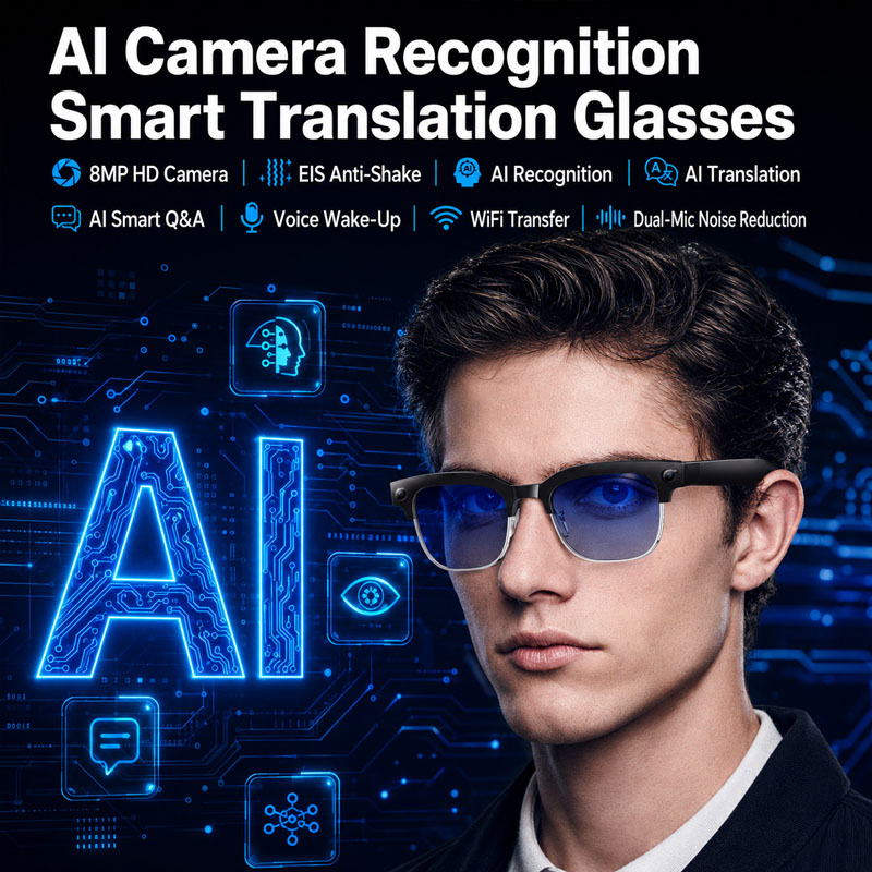 AI Smart Translation Glasses W - Audio Music Recognition recension och pris