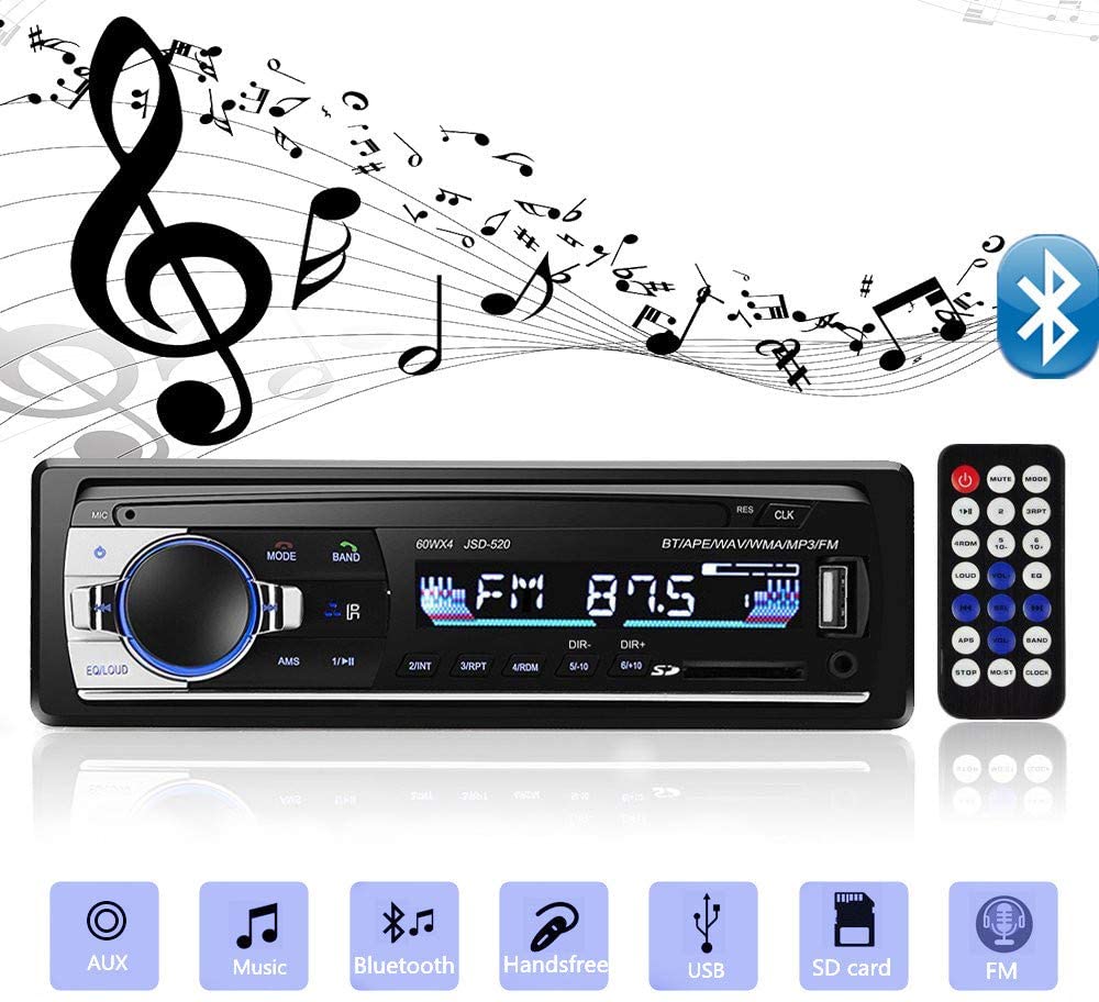 JSD-520 Car Bluetooth MP3 Play - Audio Music Recorder recension och pris