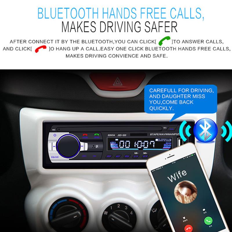 JSD-520 Car Bluetooth MP3 Play - Audio Music Recorder recension och pris