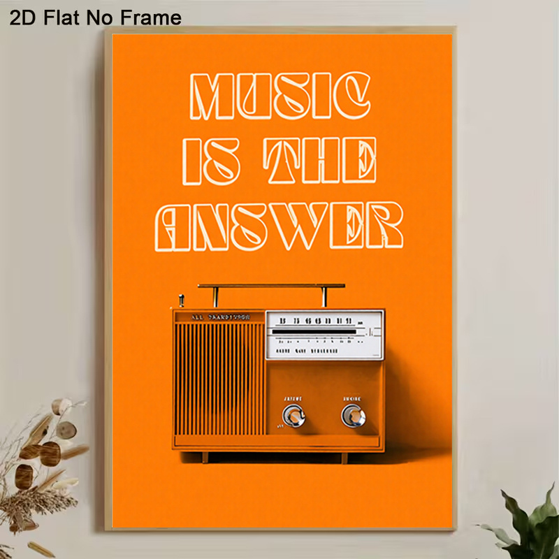 Vintage Radio Wall Art Framele - Audio Music Background recension och pris