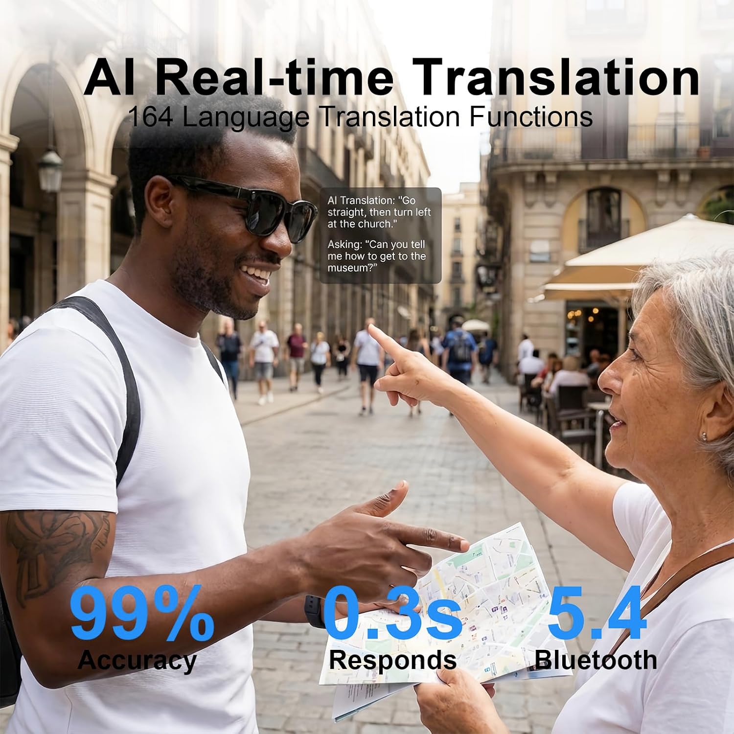 AI Smart Glasses with Camera,  - Audio Music Recognition recension och pris