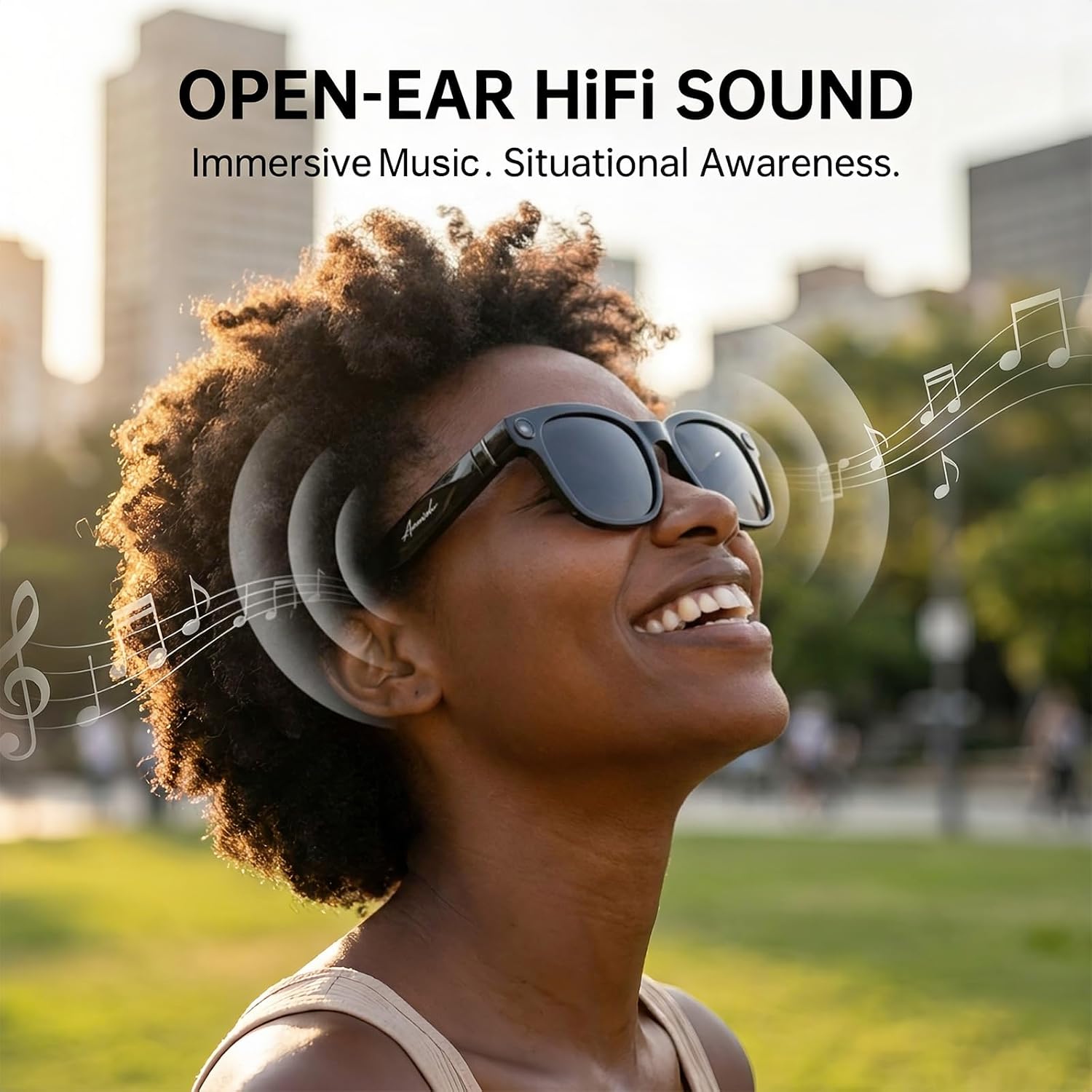 AI Smart Glasses with Camera,  - Audio Music Recognition recension och pris