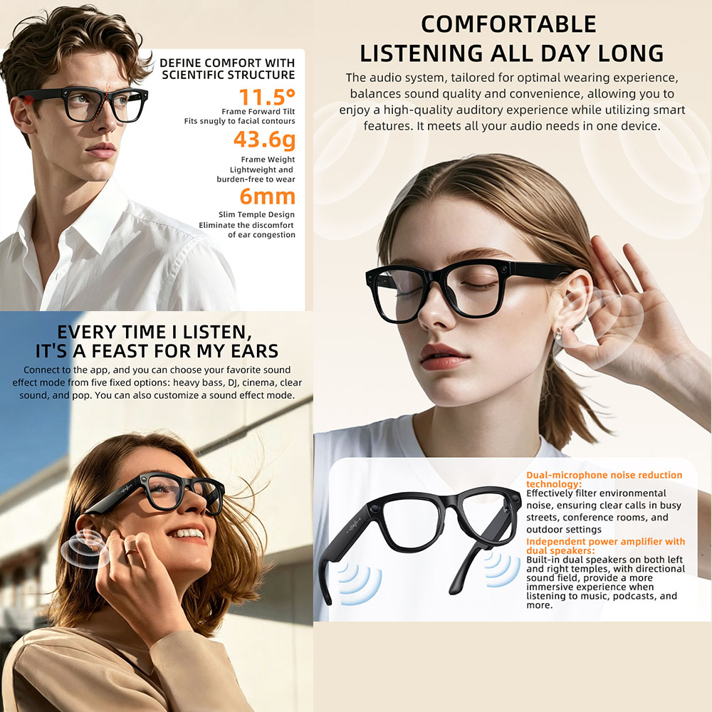 2026 AI Smart Glasses with Cam - Audio Music Recognition recension och pris
