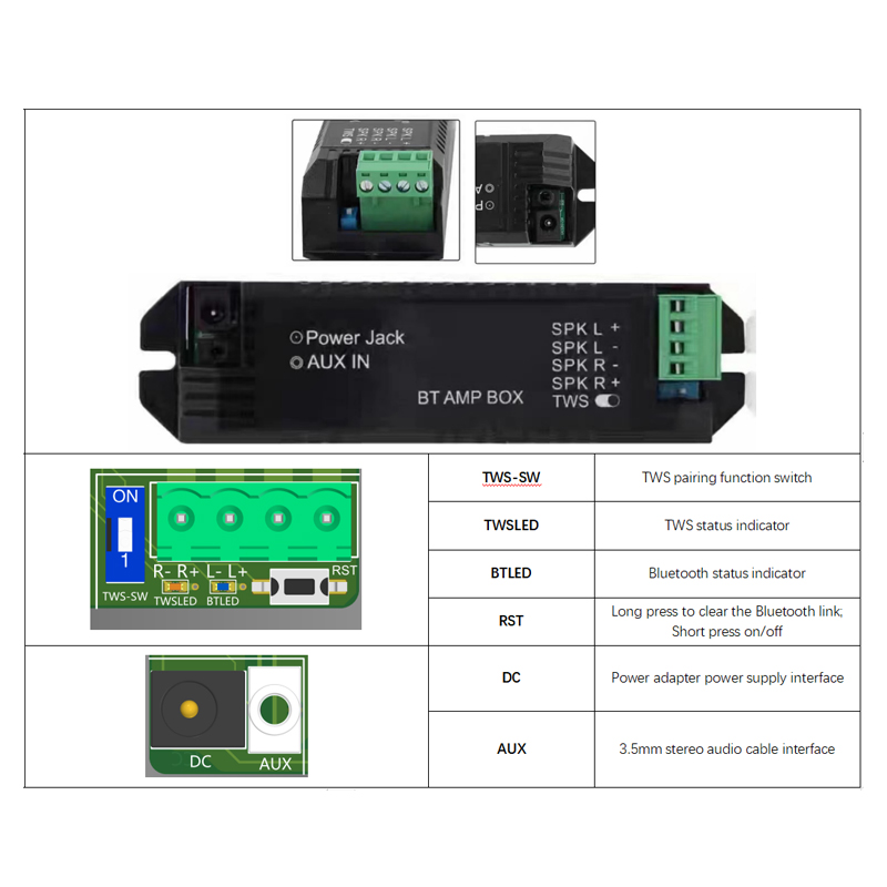 Audio bluetooth Amplifier modu - Audio Music Background recension och pris