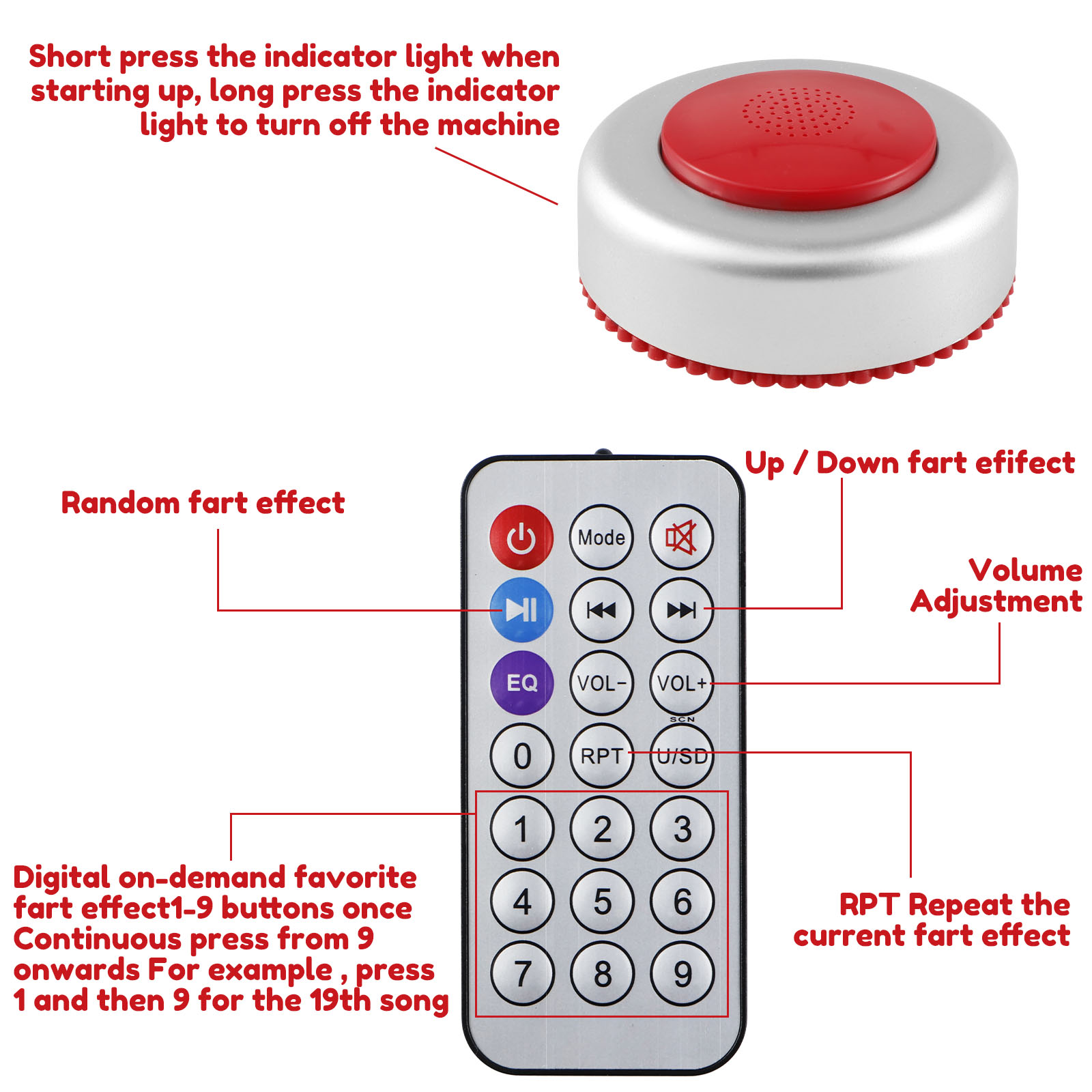 Funny Sound Effects Machine Re - Audio Music Lollipop recension och pris