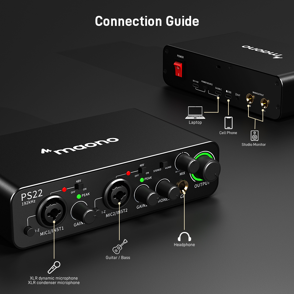 MAONO PS22 Professional Audio  - Audio And Music Mixer recension och pris