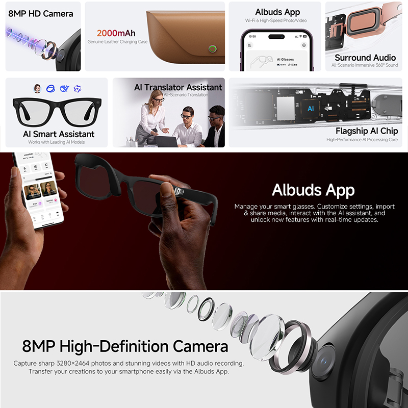 New Smart Glasses Intelligent  - Audio Music Recognition recension och pris