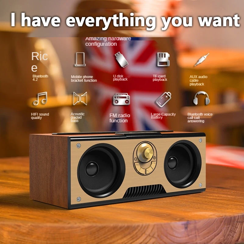 Wireless Dual Audio Wooden Por - Audio Music Center recension och pris