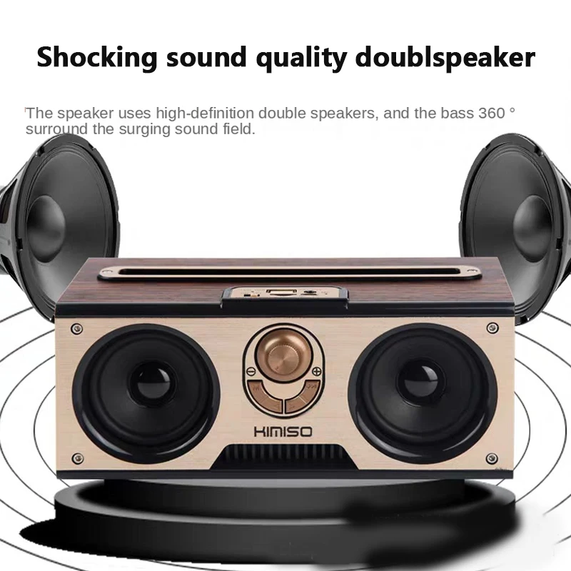 Wireless Dual Audio Wooden Por - Audio Music Center recension och pris