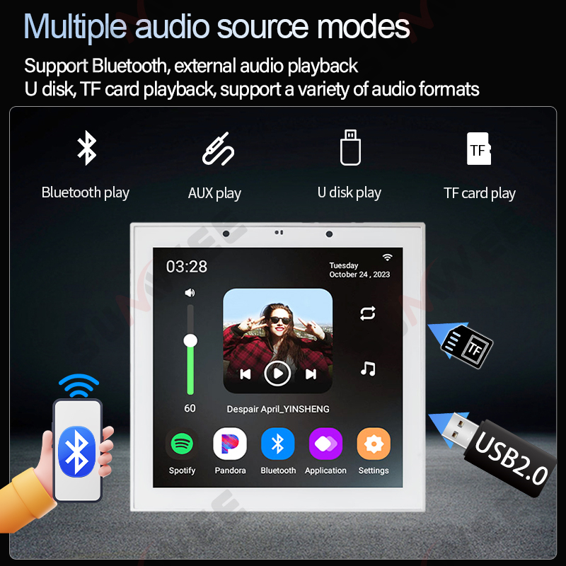 TUYA Smart Home 4 Inch Android - Audio Music Background recension och pris