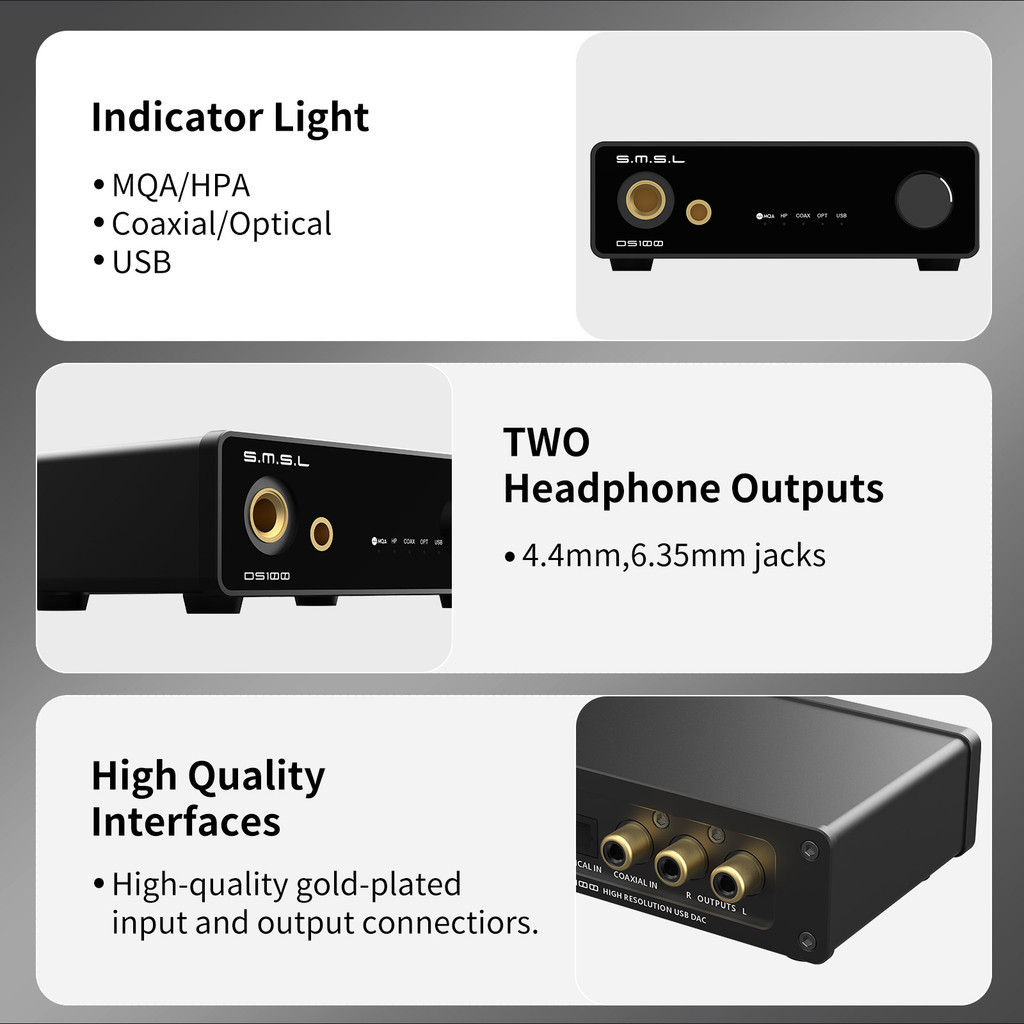 SMSL DS100 MQA MQA-CD Audio De - Portable Amplifier Mini recension och pris