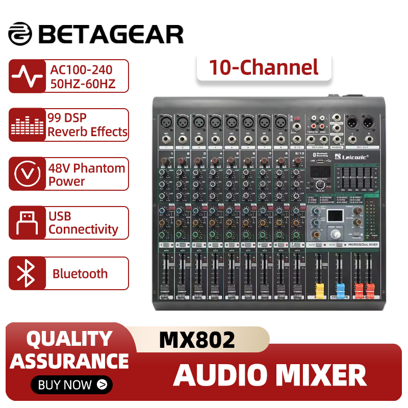 Leicozic Mixing Console MX802  - Audio And Music Mixer recension och pris