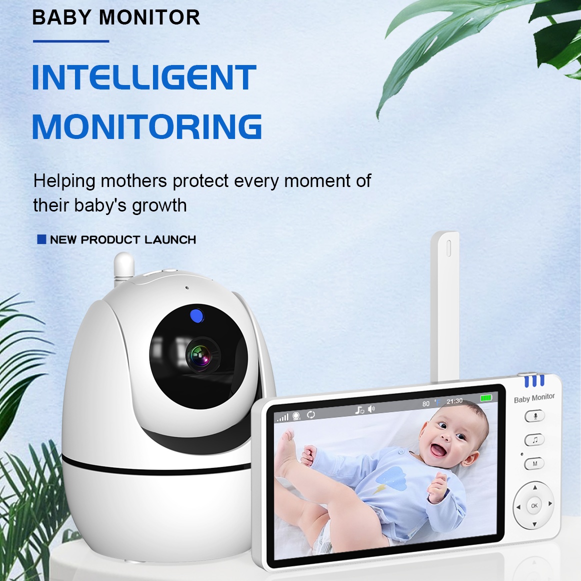 5 Inch Video Baby Monitor 2.4G - Audio Music Network recension och pris