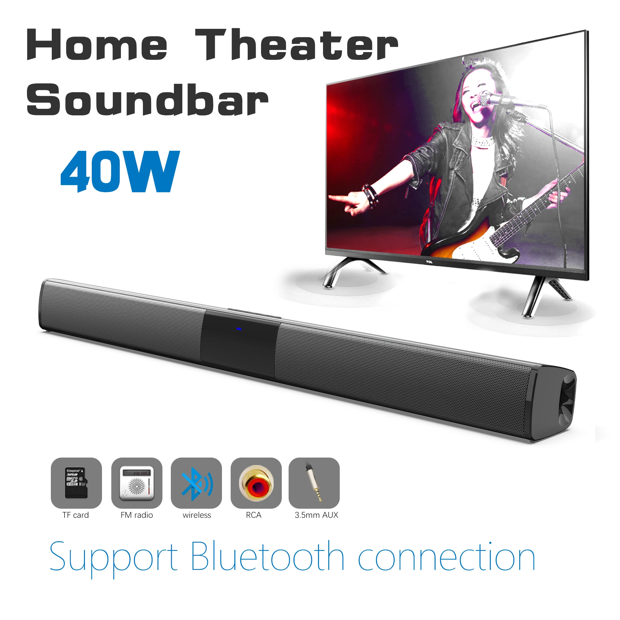 40W High Power Soundbar for TV - Audio Music Center recension och pris
