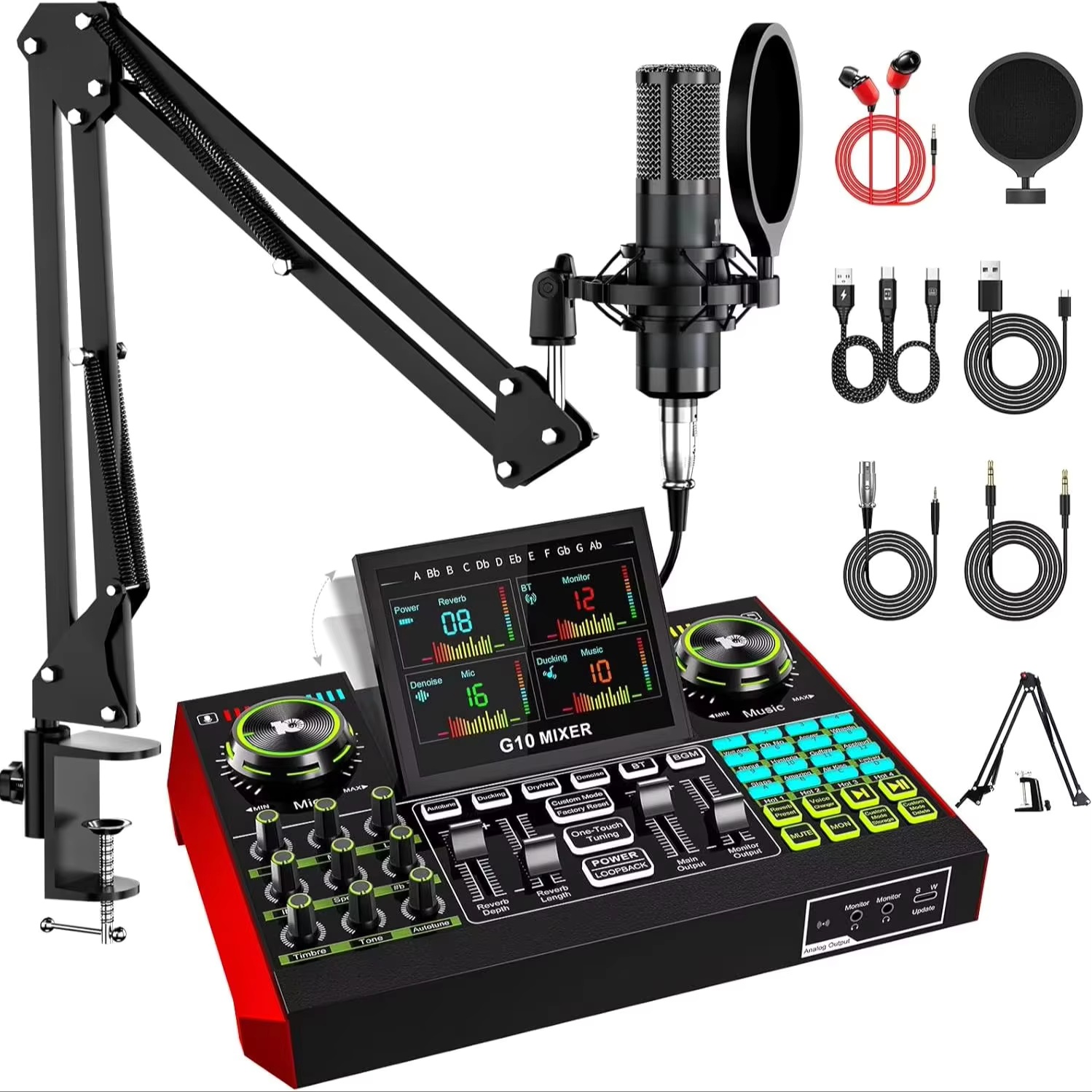 Tenlamp G10 Live Streaming Aud - Audio Music Recorder recension och pris