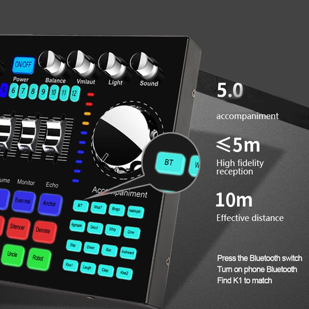 K1 Audio Mixer Live Sound Card - Audio And Music Mixer recension och pris