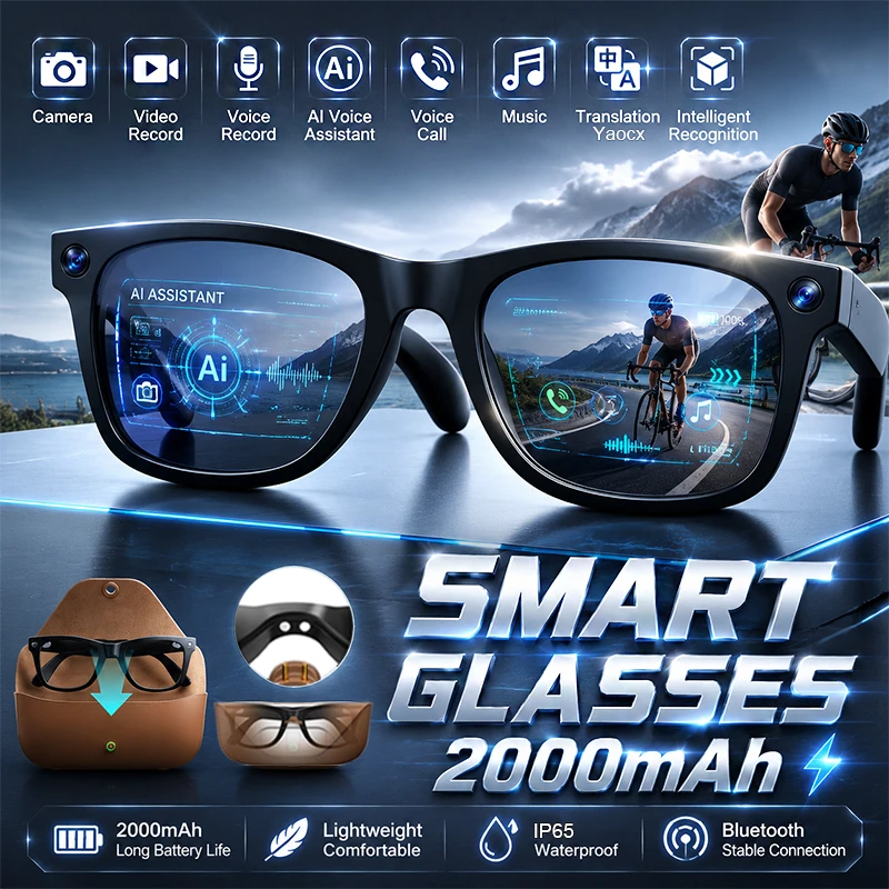8MP HD CameraAl Smart Glasses  - Audio Music Recognition recension och pris