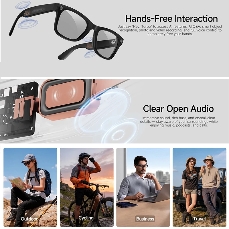 8MP HD CameraAl Smart Glasses  - Audio Music Recognition recension och pris