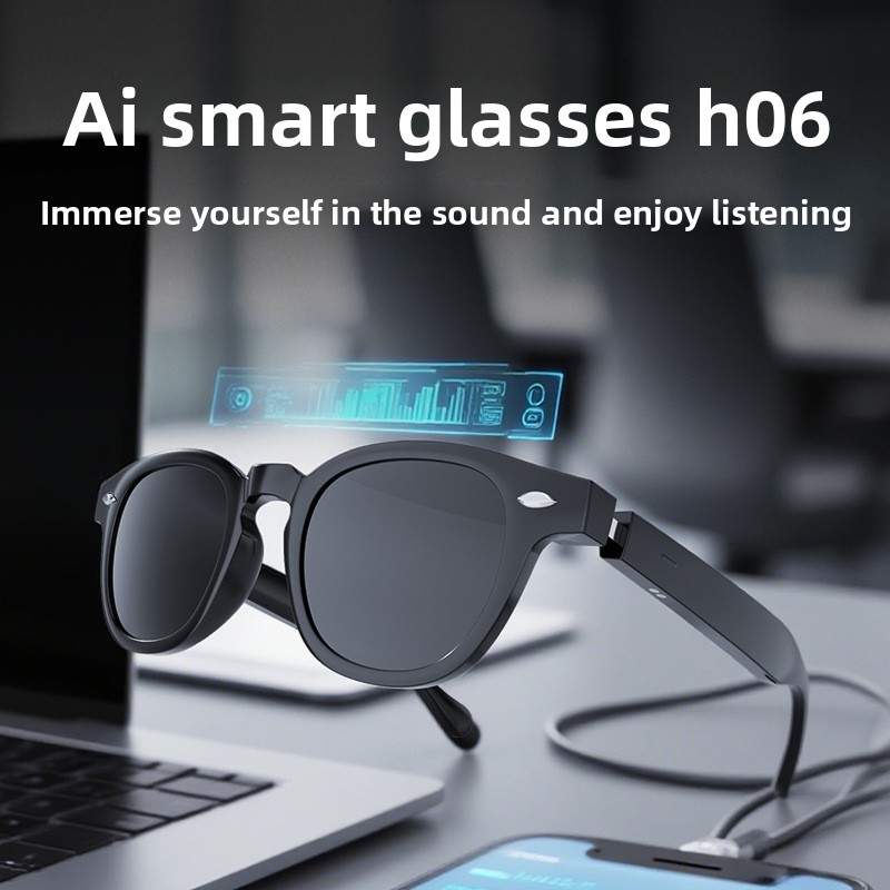 H06 Smart Glasses AI Real Time - Audio Music Recognition recension och pris