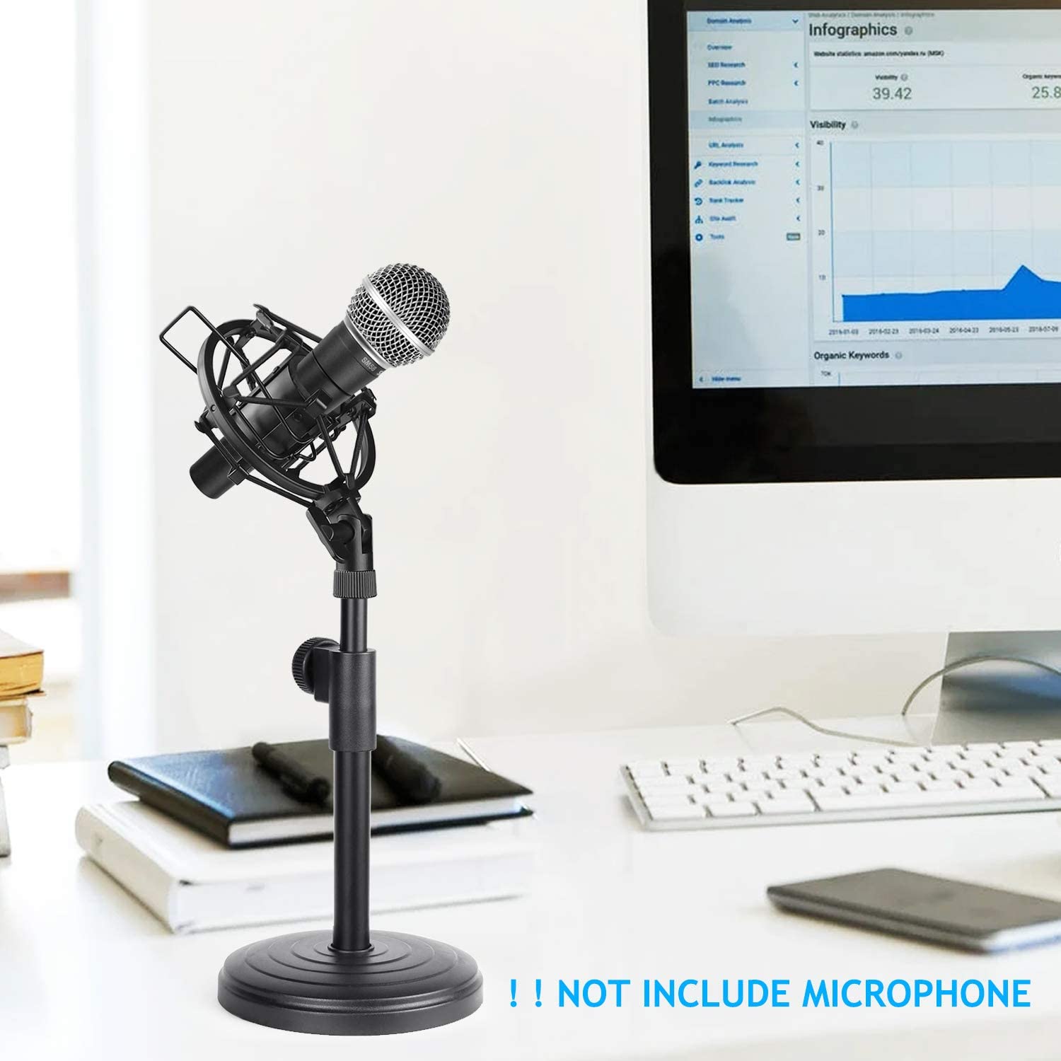 Desk Microphone Stand, Adjusta - Shure Mic Sm58 recension och pris